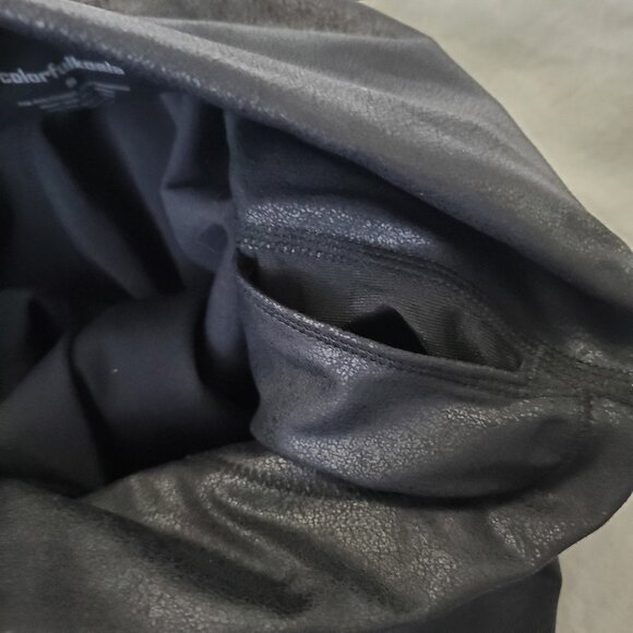 Colorfulkoala Essential Matte Faux Leather Leggings *27" - Black - Size Small - Picture 10 of 16